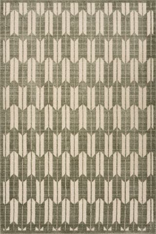 Isolated view of Green Rectangle Suba Transitional Geometric Rug, showcasing its design