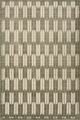 Isolated view of Green Rectangle Suba Transitional Geometric Rug, showcasing its design