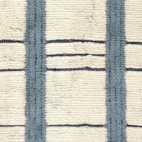 Tory Hand Knotted Wool Rug Swatch | Pewter Blue