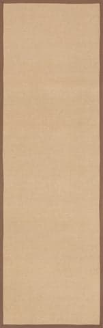 Isolated view of Brown Runner Jute Rug, showcasing its design