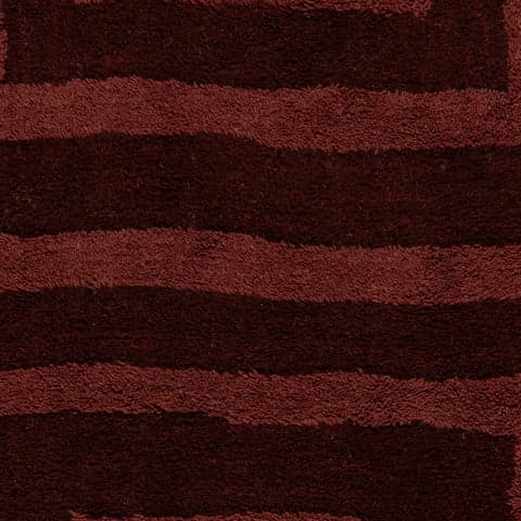 Isolated view of Burgundy Swatch Shevina Handmade Washable Wool Rug, showcasing its design