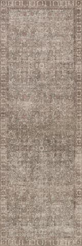 Isolated view of Rust Runner Fair Hills Antiqued Jute-Blend Rug, showcasing its design
