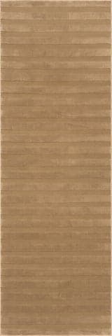 Isolated view of Sand Runner Syra Striped Plush Textured Washable Rug, showcasing its design