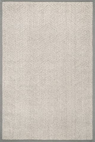 Isolated view of Grey Rectangle Aisha Monochrome Texture Rug, showcasing its design