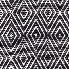 Diamond Handwoven Indoor/Outdoor Rug Swatch | Black/Ivory
