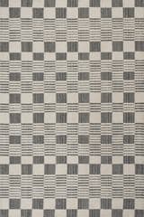 Isolated view of Ivory Rectangle Tesia Hand Woven Wool Rug, showcasing its design