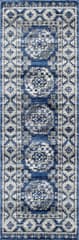 Isolated view of Blue Runner Gothic Vintage Rug, showcasing its design