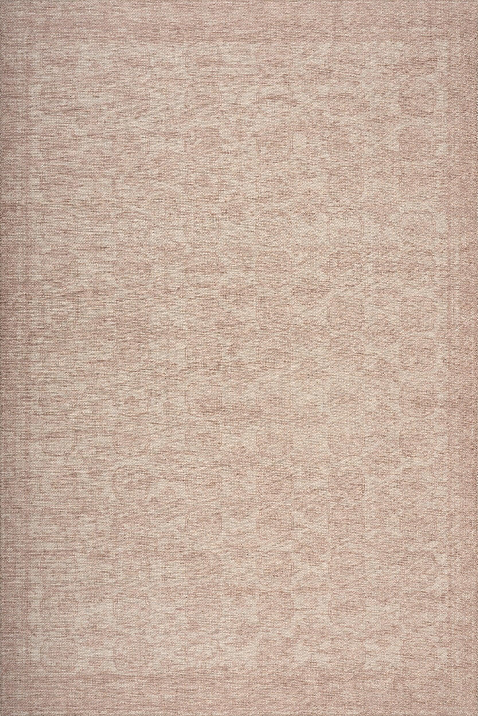 Bahira Traditional Floral Washable Rug | Peach – Rugs USA