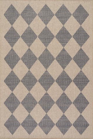 Isolated view of Blue Rectangle Luzia Vintage Washable Rug, showcasing its design