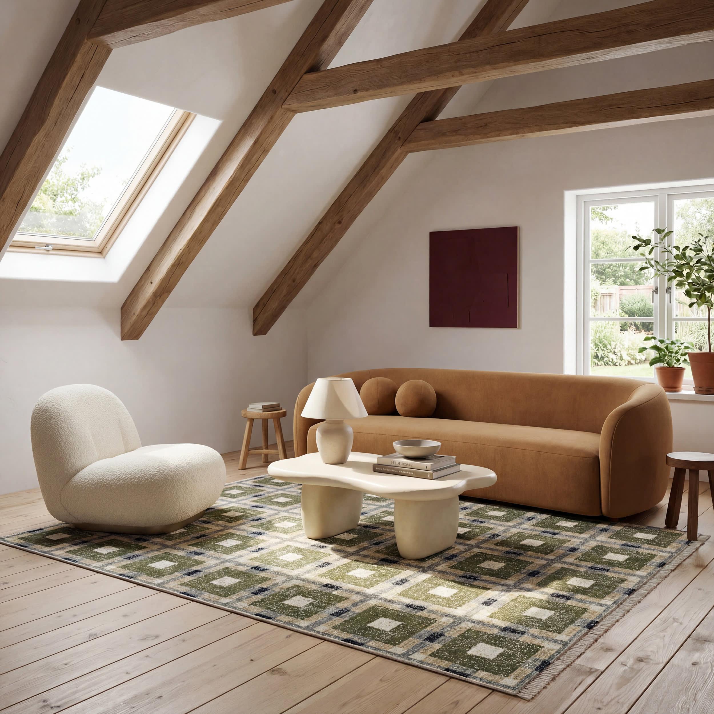 Sorelle Modern Plaid Rug | Green – Rugs USA
