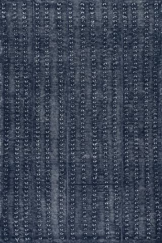 Vox Chevron Handmade Wool Rug | Navy