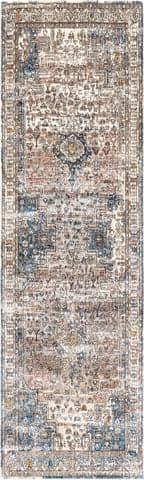 Isolated view of Blue Runner Native Ceremonial Rug, showcasing its design