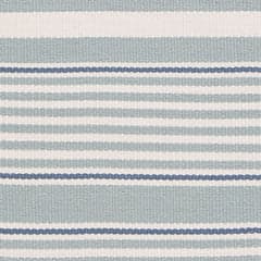 Rugby Stripe Handwoven Indoor/Outdoor Rug Swatch | Light Blue