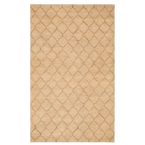 Tiles Handwoven Jute Rug | Natural