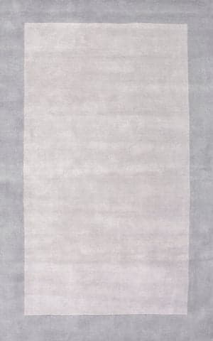 Isolated view of Grey Rectangle Solid Border Rug, showcasing its design