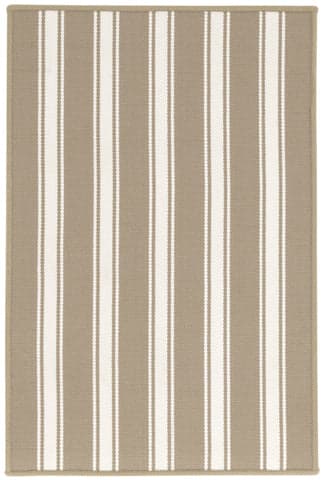 Maysville Stripe Woven Indoor/Outdoor Custom Rug | Khaki