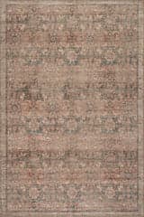 Isolated view of Multicolor Rectangle Via Floral and Paisley Rug, showcasing its design