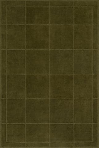 Sahar Solid Modern Wool Rug | Green