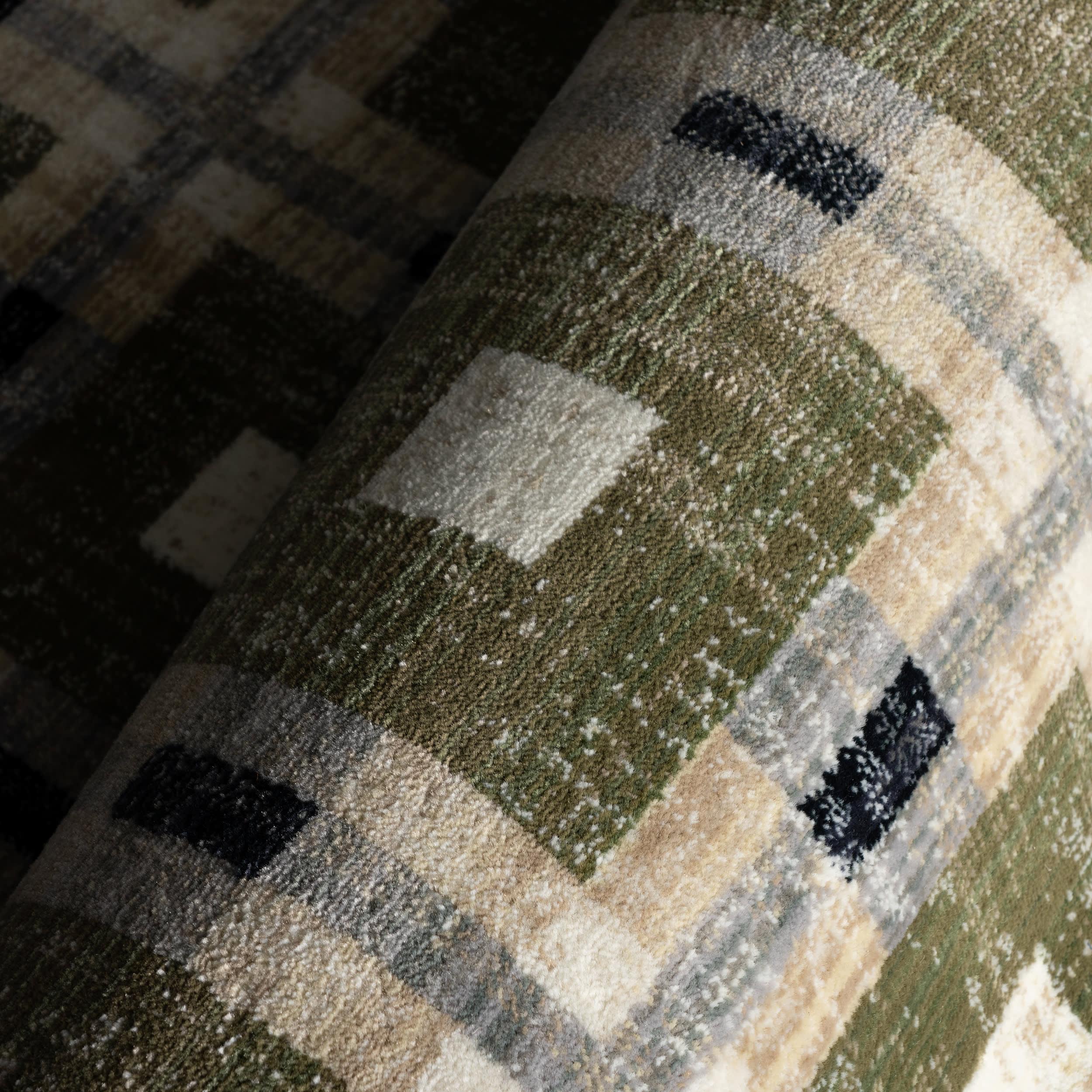 Sorelle Modern Plaid Rug | Green – Rugs USA