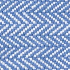 Herringbone Handwoven Indoor/Outdoor Custom Rug Swatch | French Blue/White
