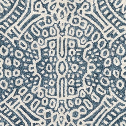 Temple Hand Micro Hooked Wool Rug Swatch | Ink
