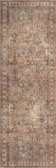 Isolated view of Multicolor Runner Rada Traditional Vintage Floral Washable Rug, showcasing its design