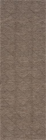 Isolated view of Brown Runner Nahla Modern Diamond Indoor/Outdoor Rug, showcasing its design