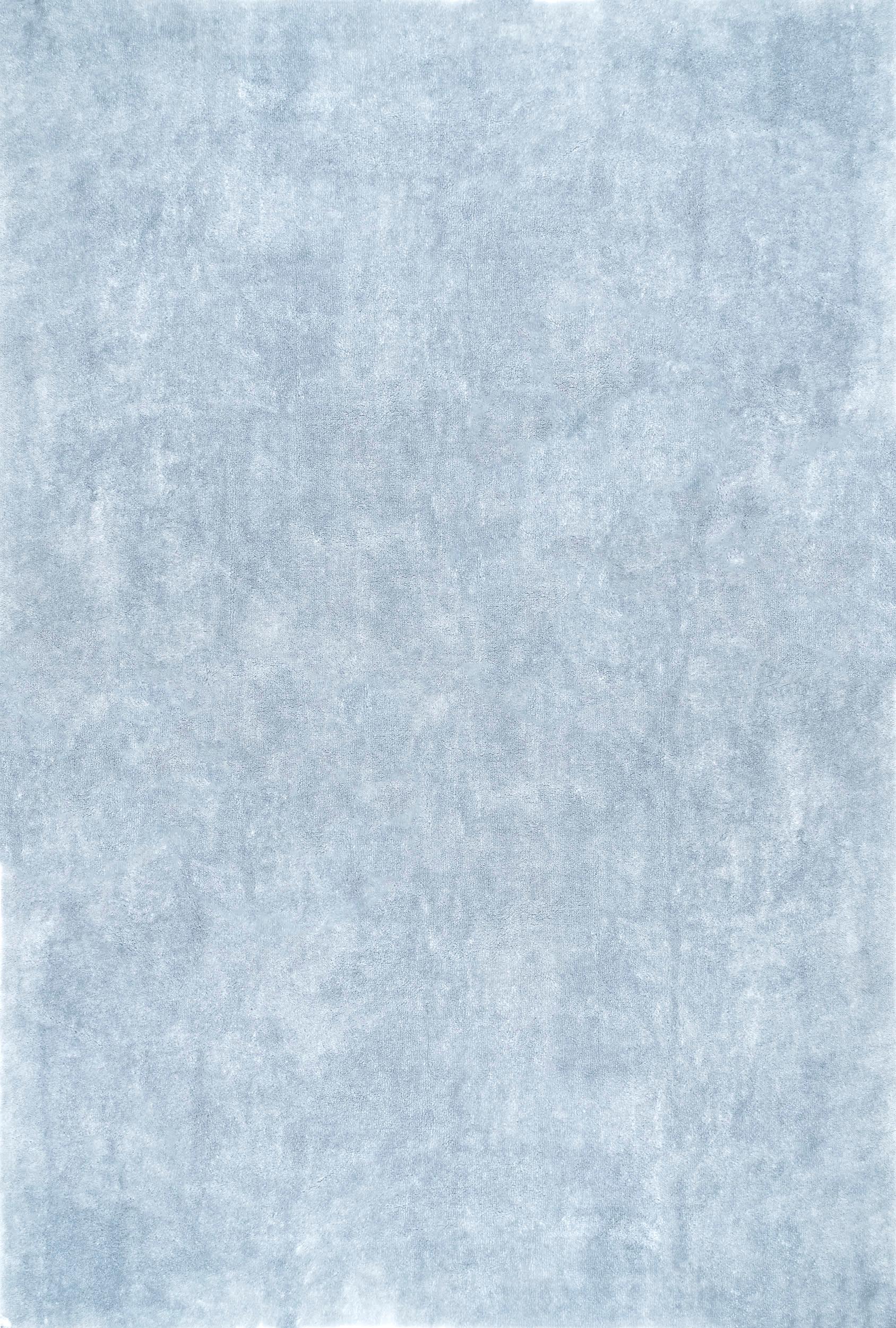 Washable Solid Shag Rug | Light Blue