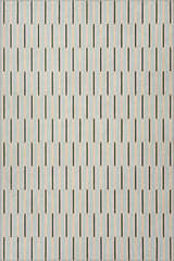 Isolated view of Light Blue Rectangle Signal Stripe Mid-Century Washable Rug, showcasing its design
