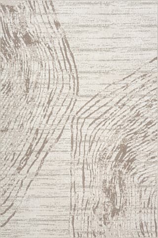 Isolated view of Ivory Rectangle Siroc Modern Abstract Rug, showcasing its design