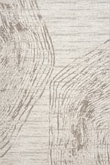 Isolated view of Ivory Rectangle Siroc Modern Abstract Rug, showcasing its design
