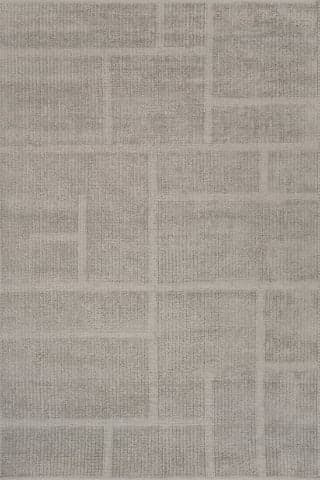 Isolated view of Grey Rectangle Kary Bohemian Abstract Rug, showcasing its design