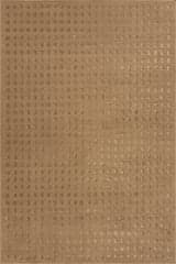 Isolated view of Sand Rectangle Lambertville Plush Textured Washable Rug, showcasing its design