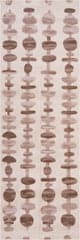 Isolated view of Brown Runner Fanice Bohemian Washable Rug, showcasing its design