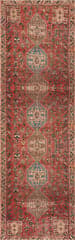 Isolated view of Red Runner Madel Medallion Washable Rug, showcasing its design