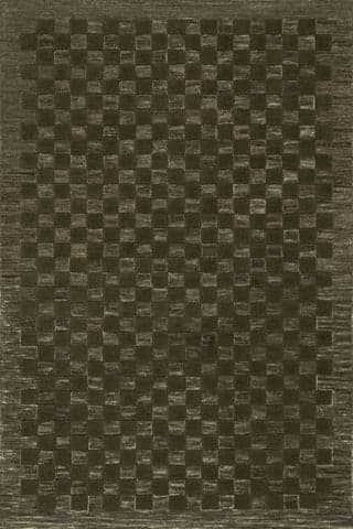 Linthea Modern Checkered Handmade Wool Rug | Green