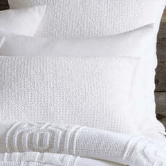 Stone Washed Linen Sham | White