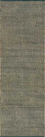 Isolated view of Green Runner Perfect Handwoven Jute-Blend Rug, showcasing its design