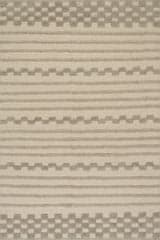 Isolated view of Grey Rectangle Nubi Bohemian Striped Hand Woven Rug, showcasing its design