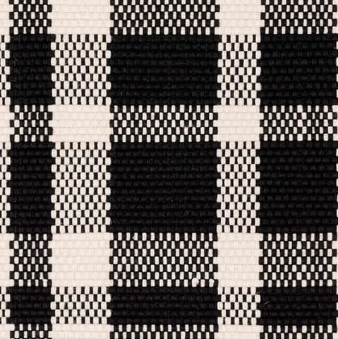 Tattersall Handwoven Indoor/Outdoor Custom Rug Swatch | Black
