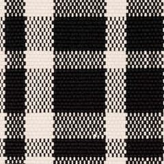 Tattersall Handwoven Indoor/Outdoor Custom Rug Swatch | Black