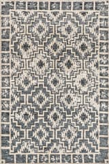 Isolated view of Dark Grey Rectangle Ivanka Geometric Celtic Rug, showcasing its design