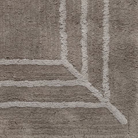 Isolated view of Grey Swatch Bloomira Bordered Rug, showcasing its design