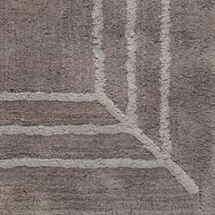 Isolated view of Grey Swatch Bloomira Bordered Rug, showcasing its design