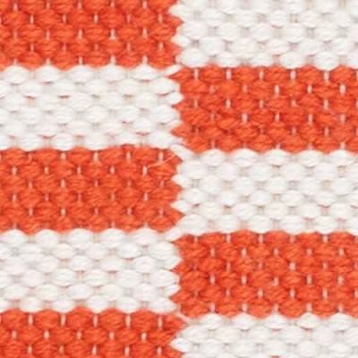 Sailing Stripe Handwoven Indoor/Outdoor Rug Swatch | Tangerine