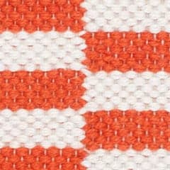 Sailing Stripe Handwoven Indoor/Outdoor Rug Swatch | Tangerine