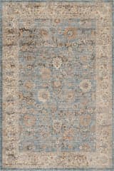 Isolated view of Blue Runner Rada Traditional Vintage Floral Rug, showcasing its design