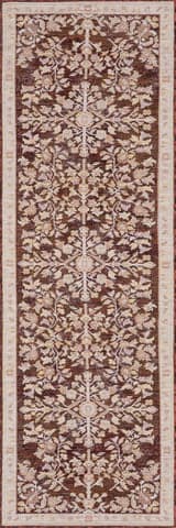 Isolated view of Brick Runner Lunaven Traditional Floral Indoor/Outdoor Rug, showcasing its design