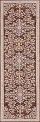 Isolated view of Brick Runner Lunaven Traditional Floral Indoor/Outdoor Rug, showcasing its design