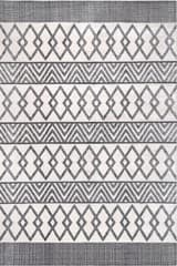 Isolated view of Light Grey Rectangle Heidi Chevron Geometric Rug, showcasing its design